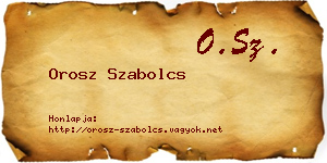 Orosz Szabolcs névjegykártya